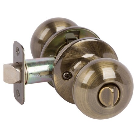Delaney Hardware Saxon Antique Brass Bed/Bath Door Knob KS1025